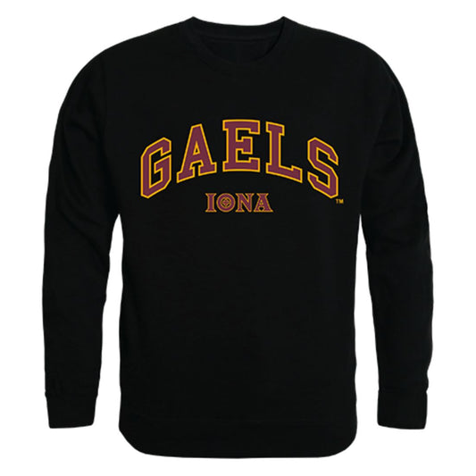 Iona College Campus Crewneck Pullover Sweatshirt Sweater Black