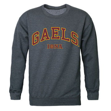 Iona College Campus Crewneck Pullover Sweatshirt Sweater Heather Charcoal