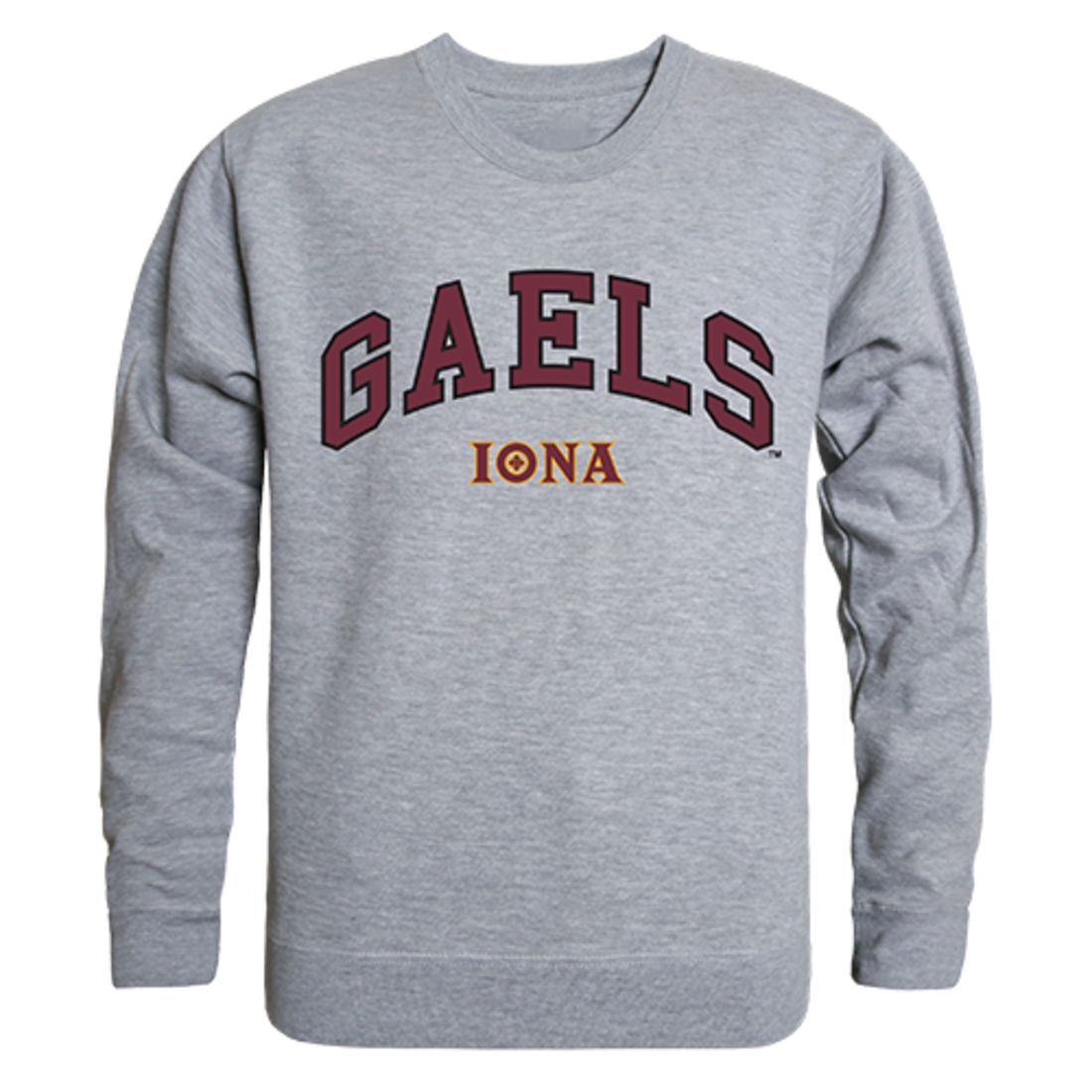 Iona College Campus Crewneck Pullover Sweatshirt Sweater Heather Grey
