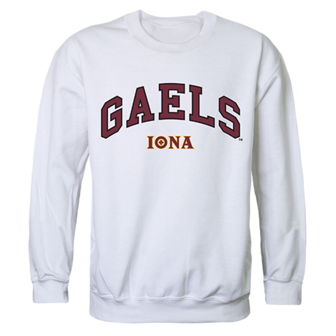 Iona College Campus Crewneck Pullover Sweatshirt Sweater White