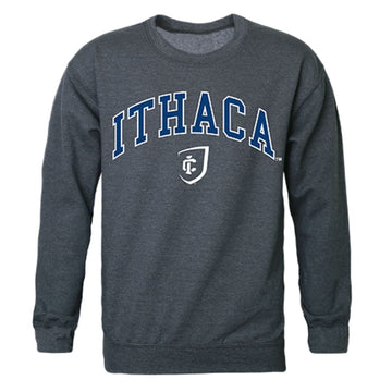 Ithaca College Campus Crewneck Pullover Sweatshirt Sweater Heather Charcoal