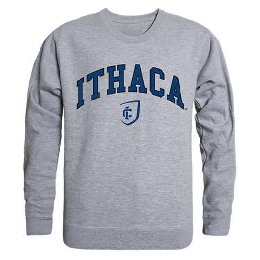 Ithaca College Campus Crewneck Pullover Sweatshirt Sweater Heather Grey