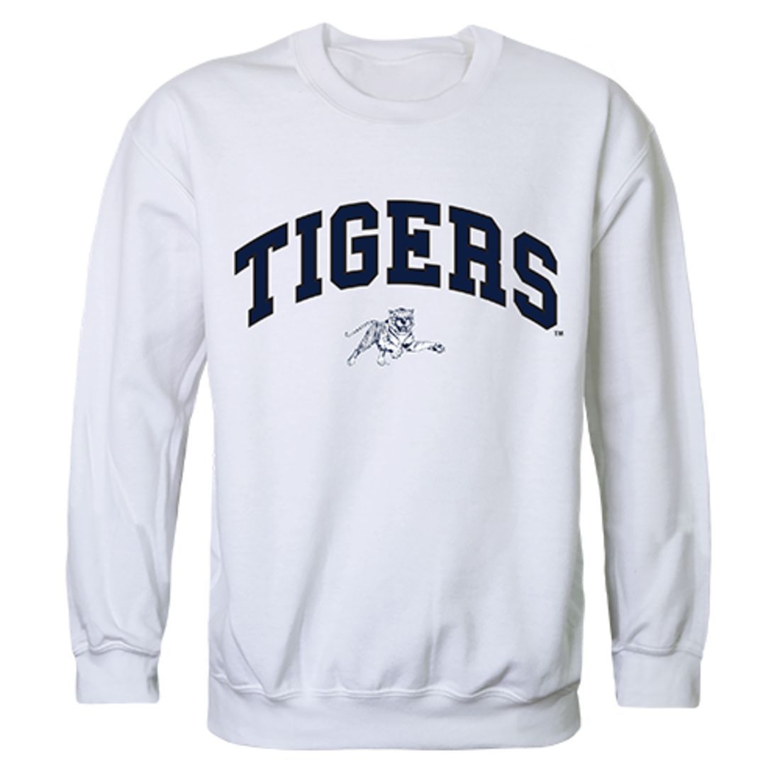 JSU Jackson State University Campus Crewneck Pullover Sweatshirt Sweater White