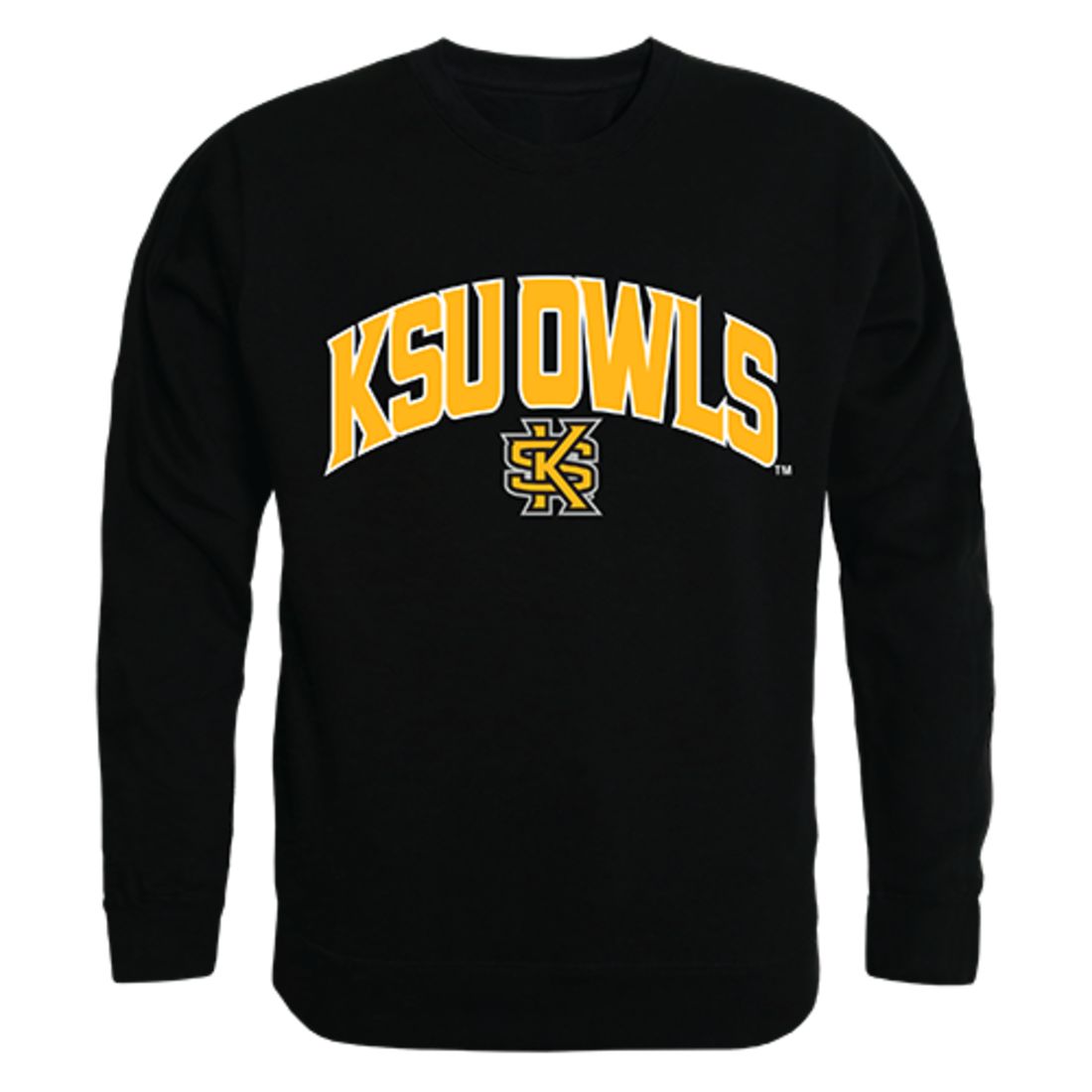 KSU Kennesaw State University Campus Crewneck Pullover Sweatshirt Sweater Black