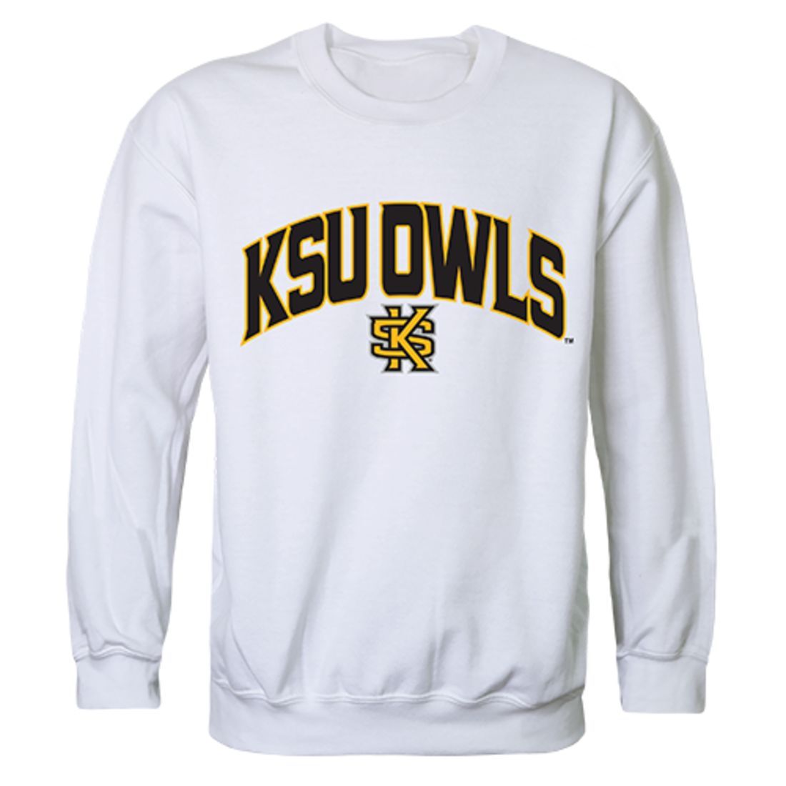 KSU Kennesaw State University Campus Crewneck Pullover Sweatshirt Sweater White