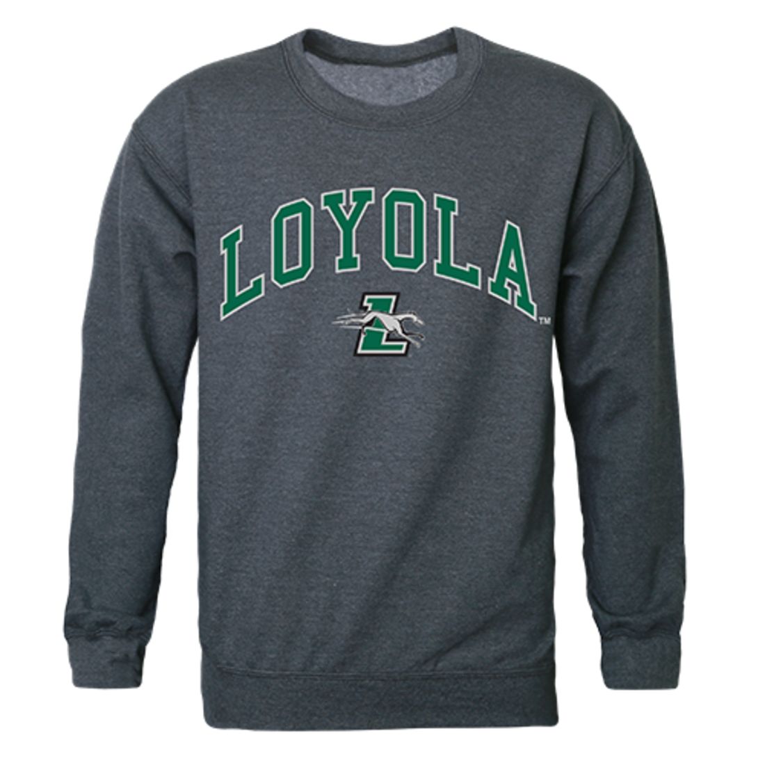 Loyola University Maryland Campus Crewneck Pullover Sweatshirt Sweater Heather Charcoal