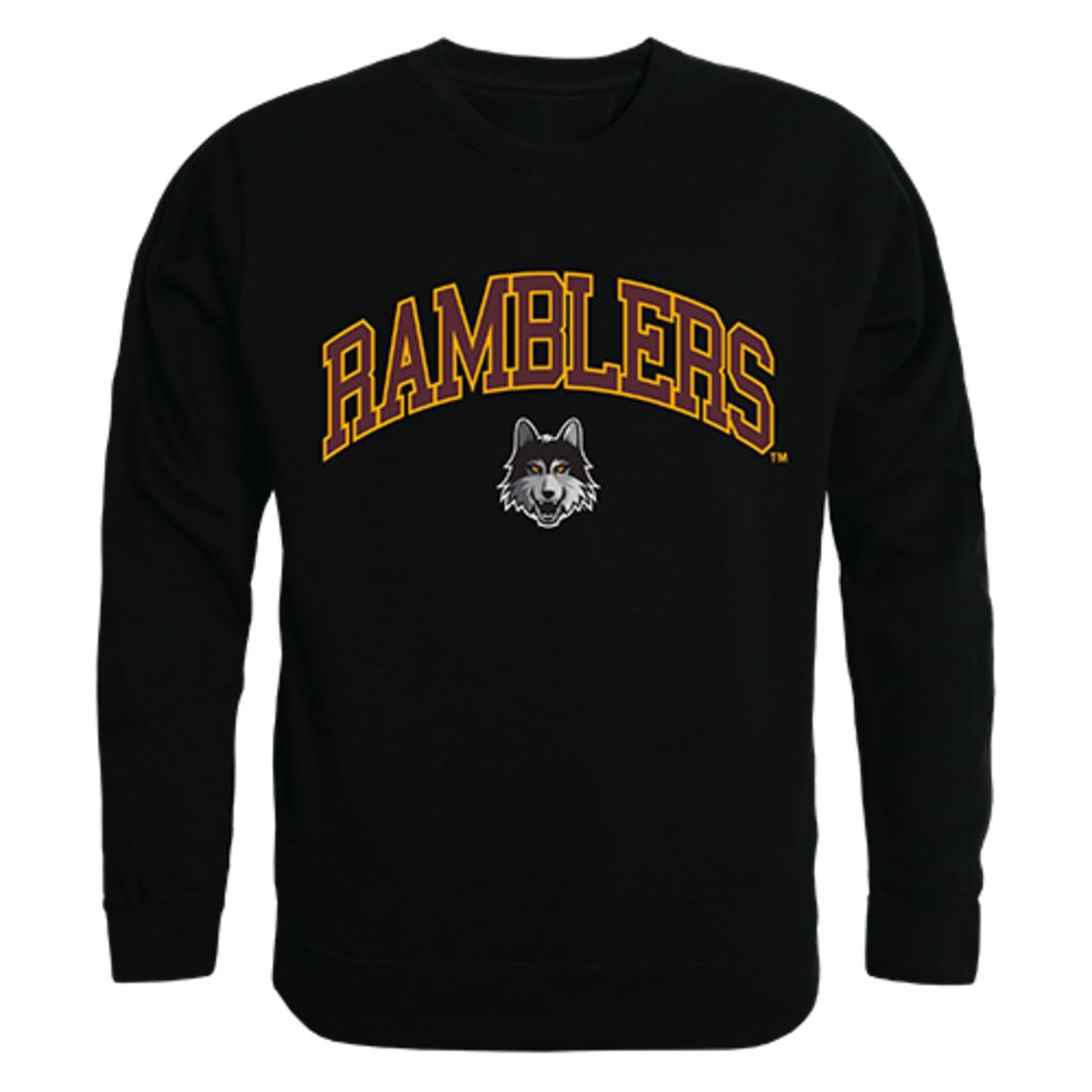LUC Loyola University Chicago Campus Crewneck Pullover Sweatshirt Sweater Black