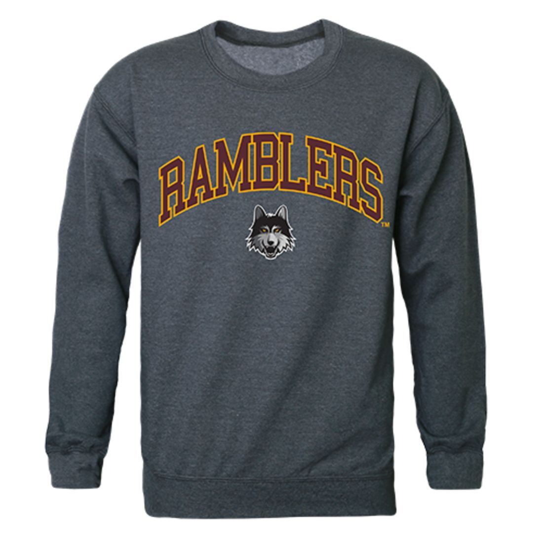 LUC Loyola University Chicago Campus Crewneck Pullover Sweatshirt Sweater Heather Charcoal