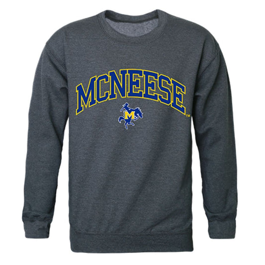 McNeese State University Campus Crewneck Pullover Sweatshirt Sweater Heather Charcoal