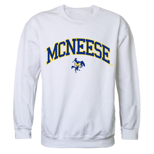 McNeese State University Campus Crewneck Pullover Sweatshirt Sweater White