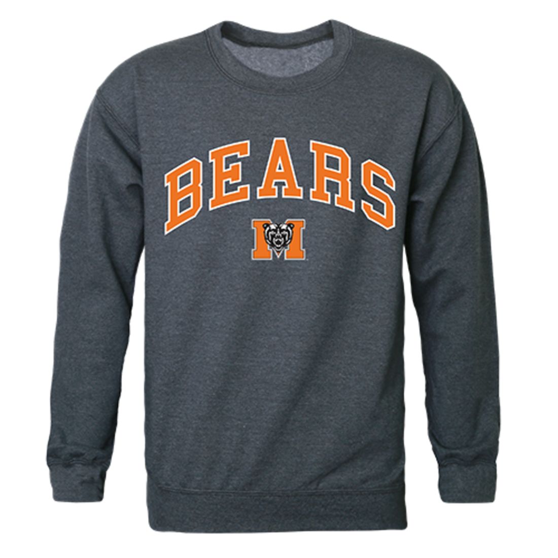 Mercer University Campus Crewneck Pullover Sweatshirt Sweater Heather Charcoal