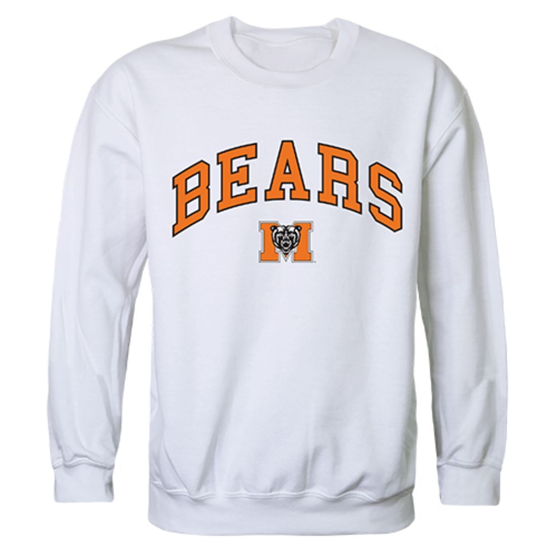Mercer University Campus Crewneck Pullover Sweatshirt Sweater White