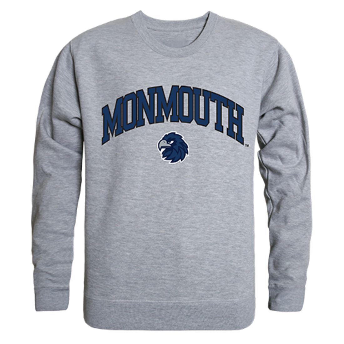 Monmouth University Campus Crewneck Pullover Sweatshirt Sweater Heather Grey