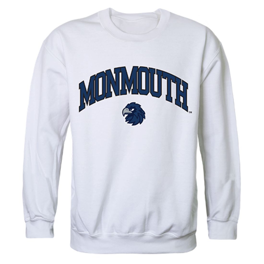 Monmouth University Campus Crewneck Pullover Sweatshirt Sweater White