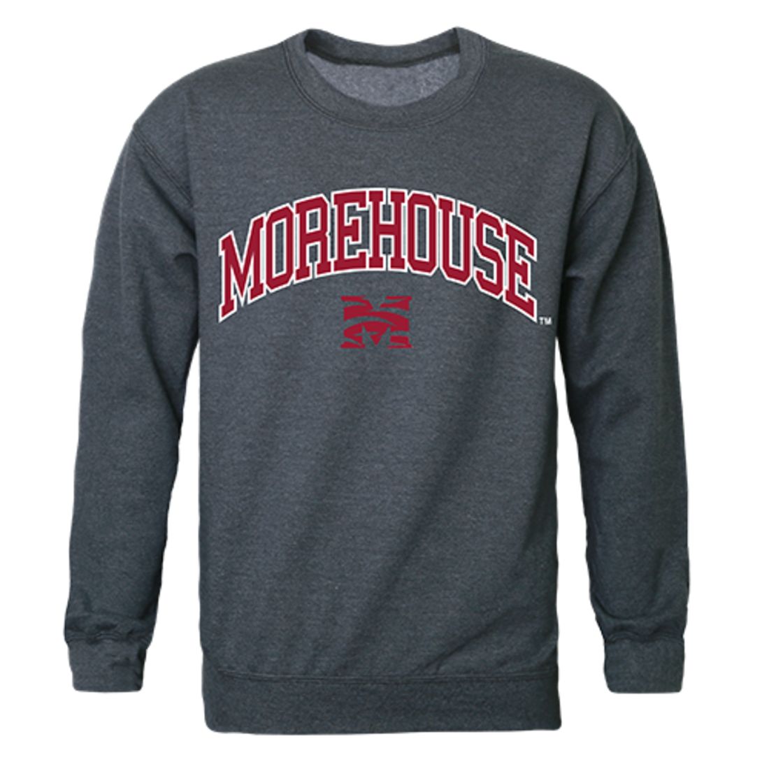Morehouse College Campus Crewneck Pullover Sweatshirt Sweater Heather Charcoal