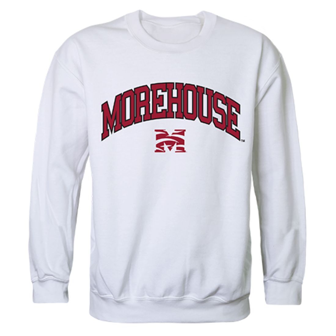 Morehouse College Campus Crewneck Pullover Sweatshirt Sweater White