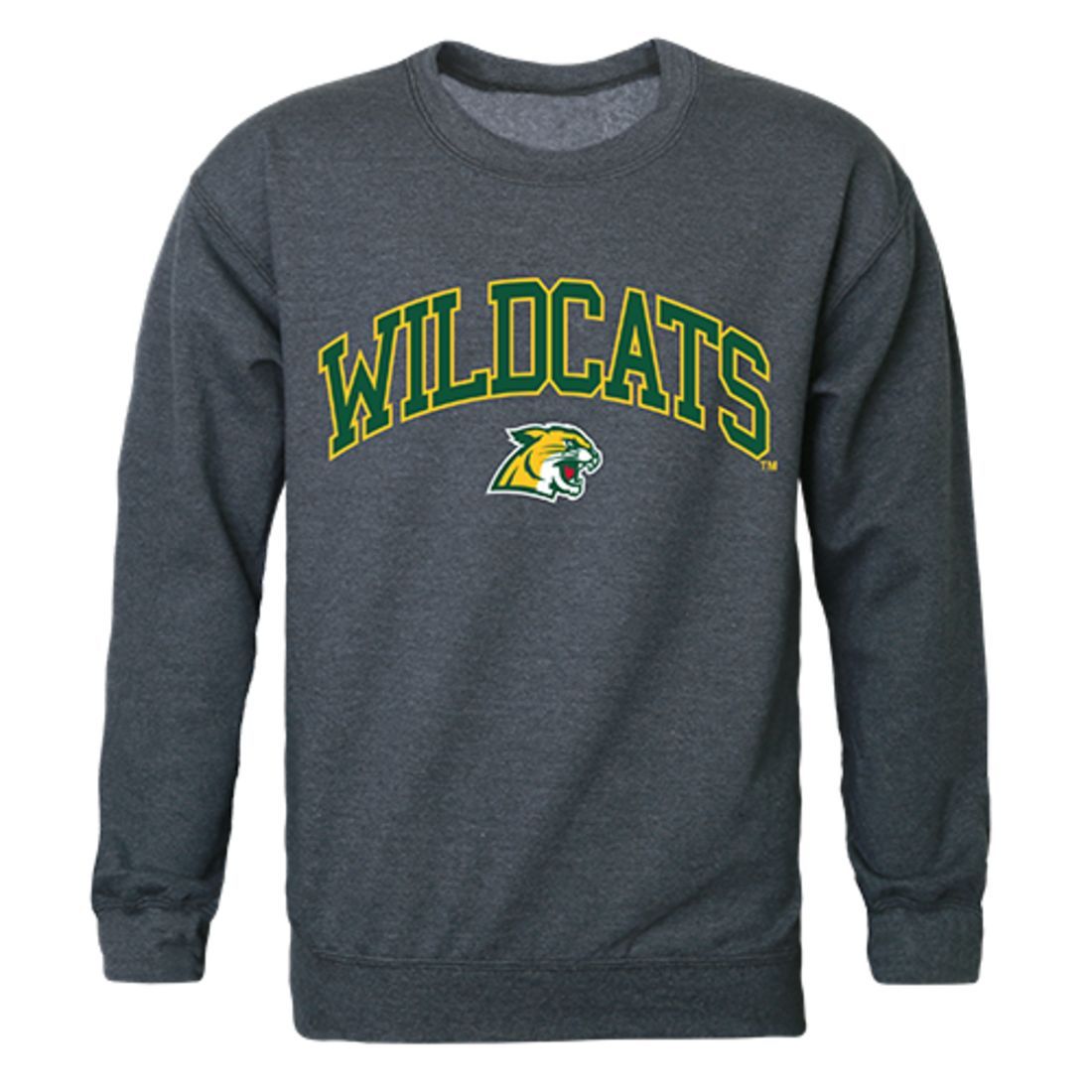 NMU Northern Michigan University Campus Crewneck Pullover Sweatshirt Sweater Heather Charcoal