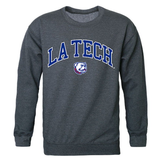 Louisiana Tech University Campus Crewneck Pullover Sweatshirt Sweater Heather Charcoal
