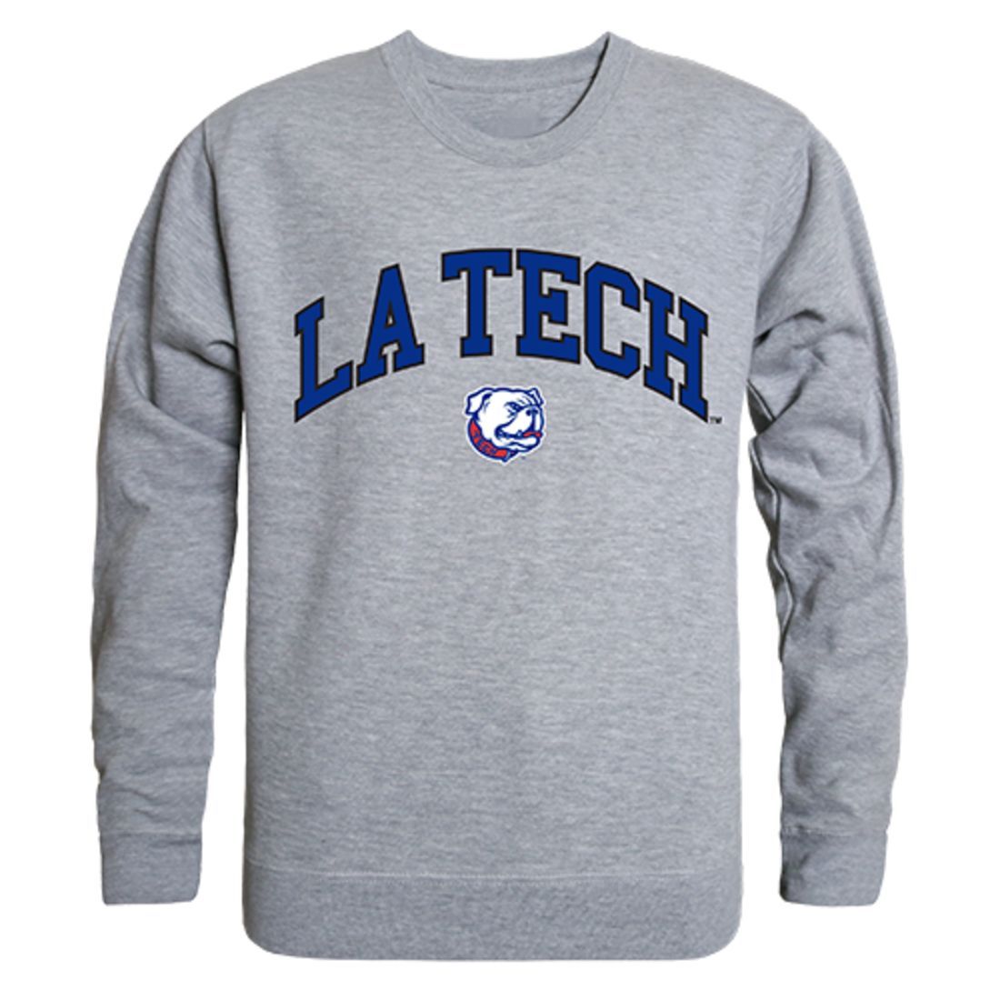 Louisiana Tech University Campus Crewneck Pullover Sweatshirt Sweater Heather Grey