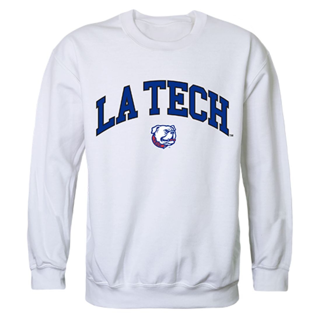 Louisiana Tech University Campus Crewneck Pullover Sweatshirt Sweater White