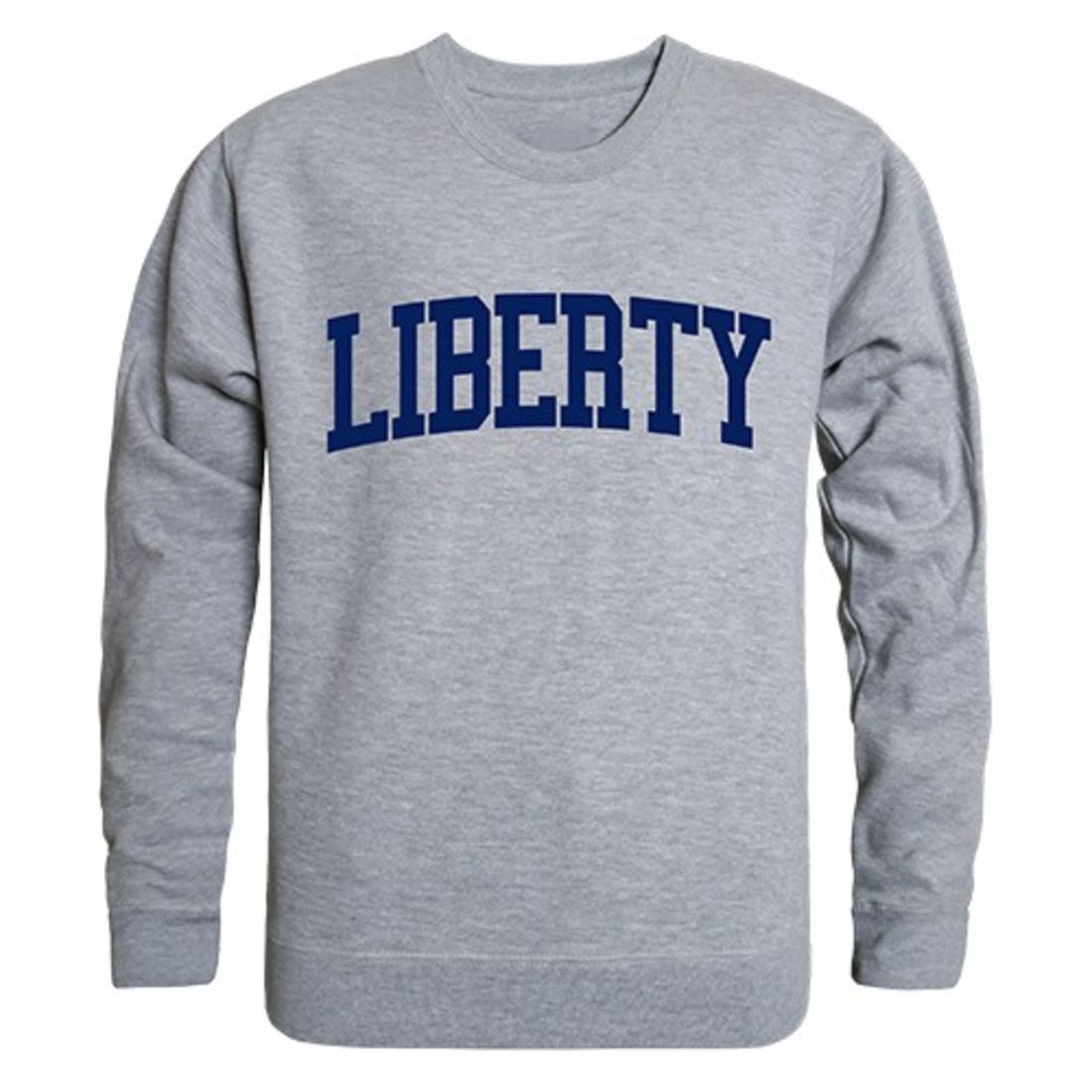Liberty University Game Day Crewneck Pullover Sweatshirt Sweater Heather Grey
