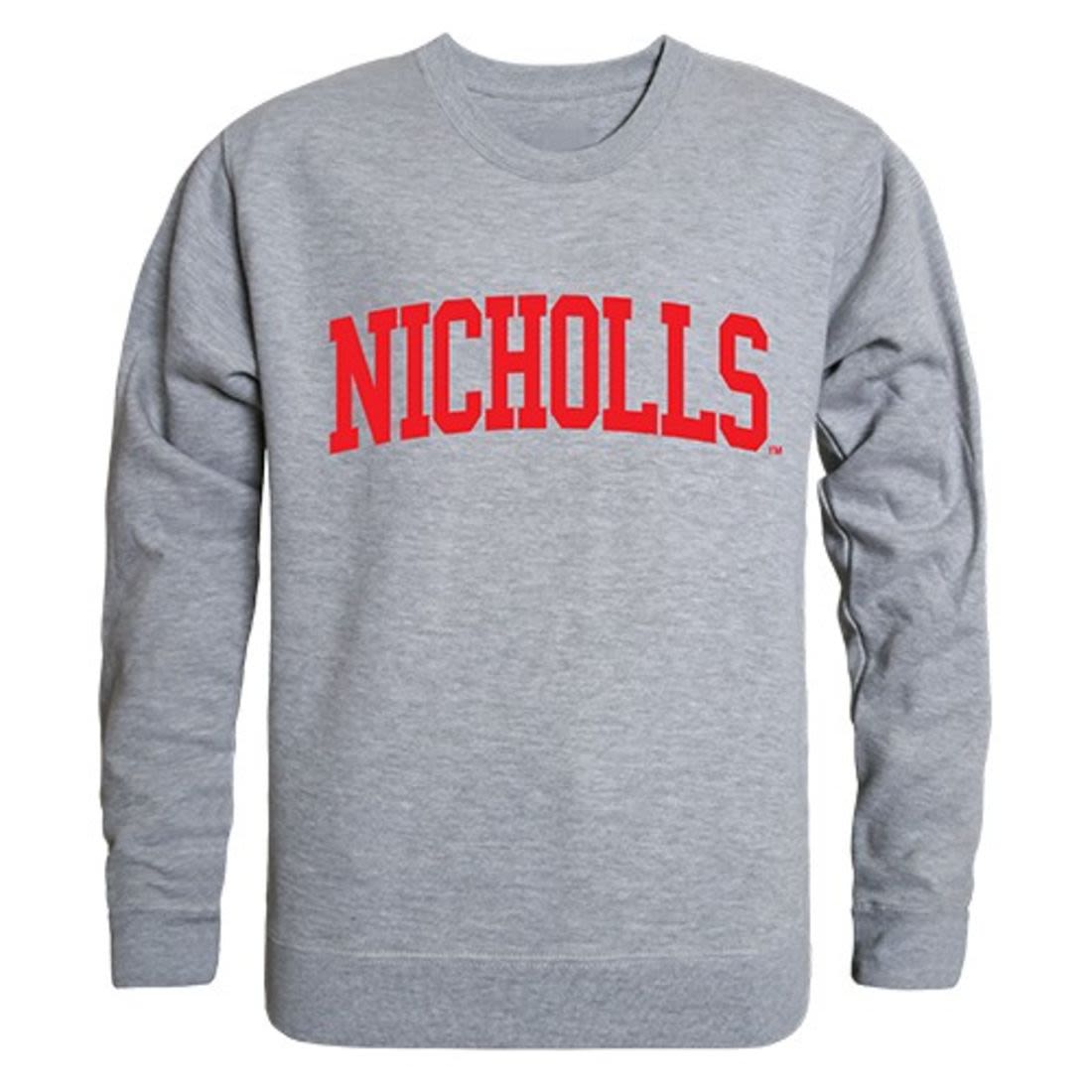 Nicholls State University Game Day Crewneck Pullover Sweatshirt Sweater Heather Grey