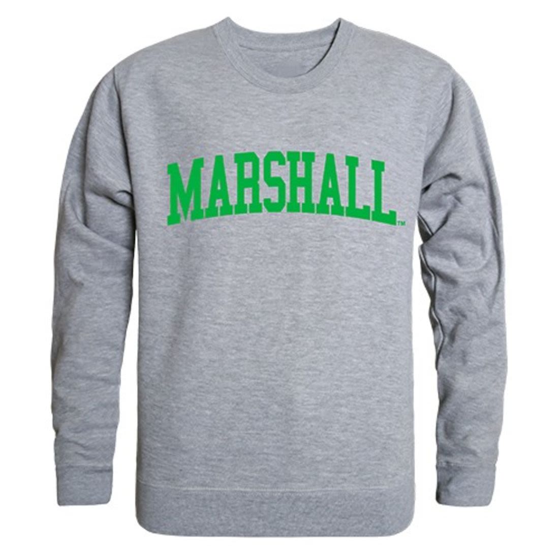 Marshall University Game Day Crewneck Pullover Sweatshirt Sweater Heather Grey