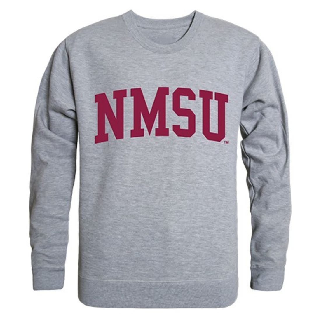 NMSU New Mexico State University Game Day Crewneck Pullover Sweatshirt Sweater Heather Grey