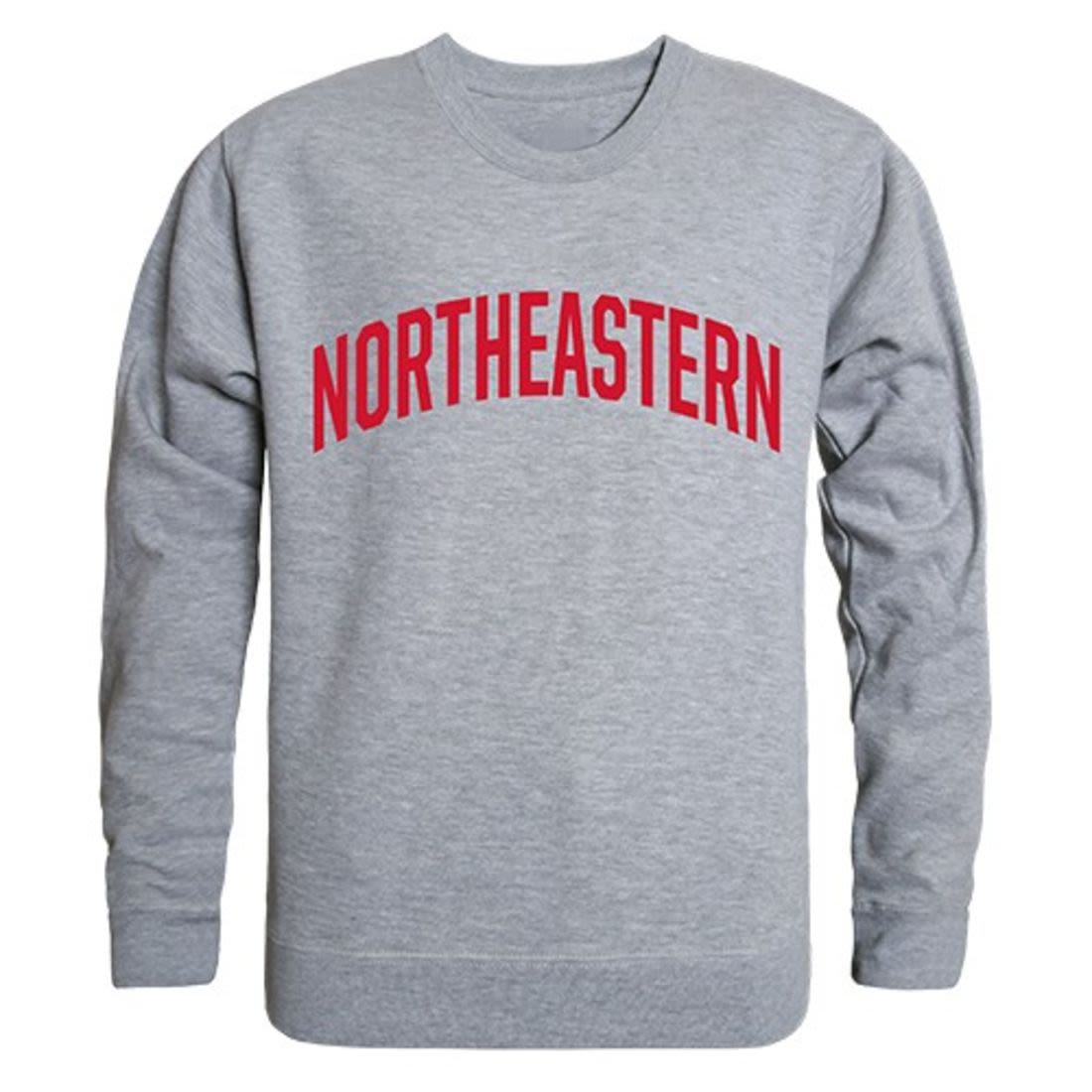 Northeastern University Game Day Crewneck Pullover Sweatshirt Sweater Heather Grey