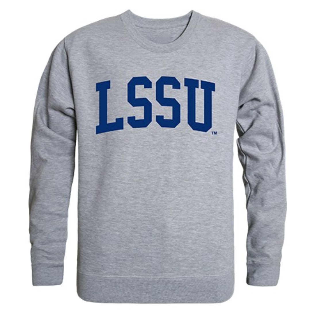 LSSU Lake Superior State University Game Day Crewneck Pullover Sweatshirt Sweater Heather Grey