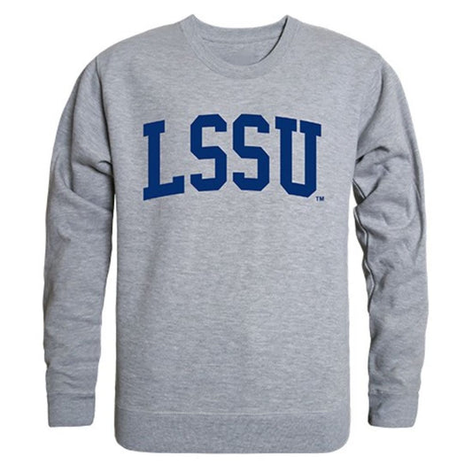 LSSU Lake Superior State University Game Day Crewneck Pullover Sweatshirt Sweater Heather Grey