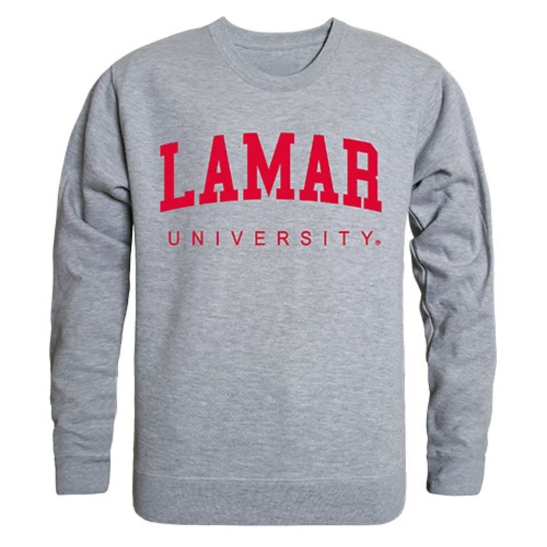 Lamar University Game Day Crewneck Pullover Sweatshirt Sweater Heather Grey