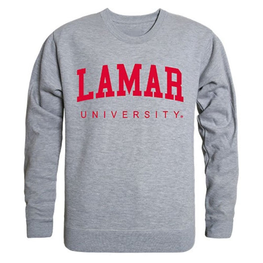 Lamar University Game Day Crewneck Pullover Sweatshirt Sweater Heather Grey