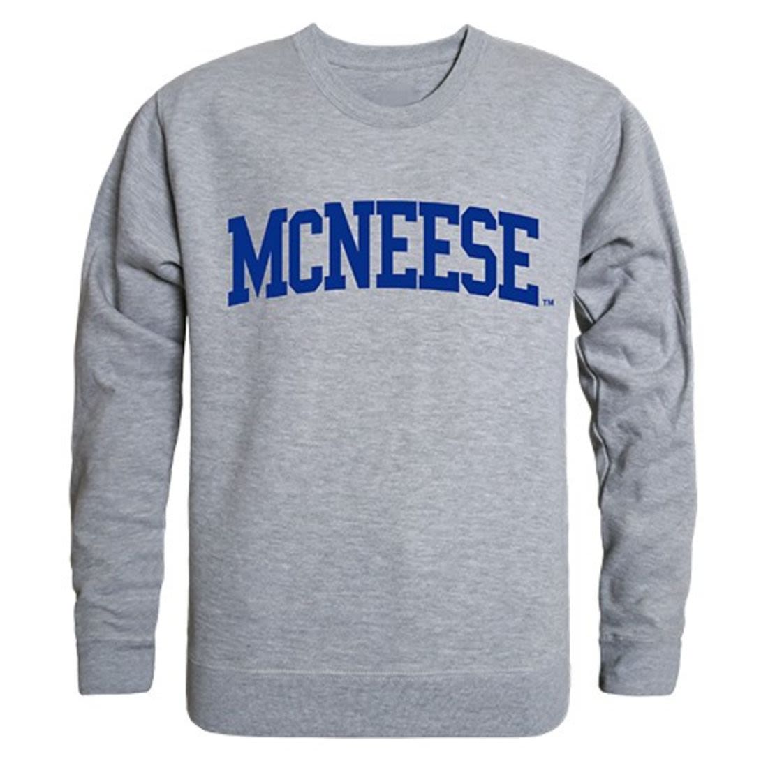 McNeese State University Game Day Crewneck Pullover Sweatshirt Sweater Heather Grey