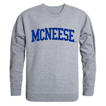 McNeese State University Game Day Crewneck Pullover Sweatshirt Sweater Heather Grey