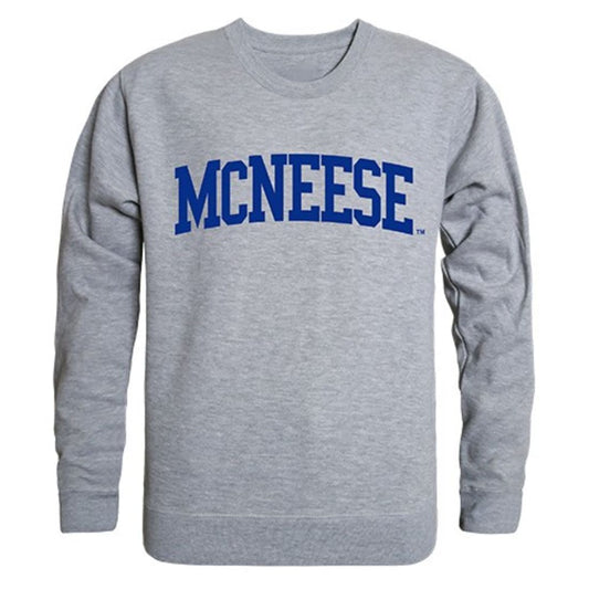 McNeese State University Game Day Crewneck Pullover Sweatshirt Sweater Heather Grey