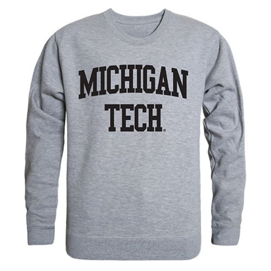 Michigan Technological University Game Day Crewneck Pullover Sweatshirt Sweater Heather Grey