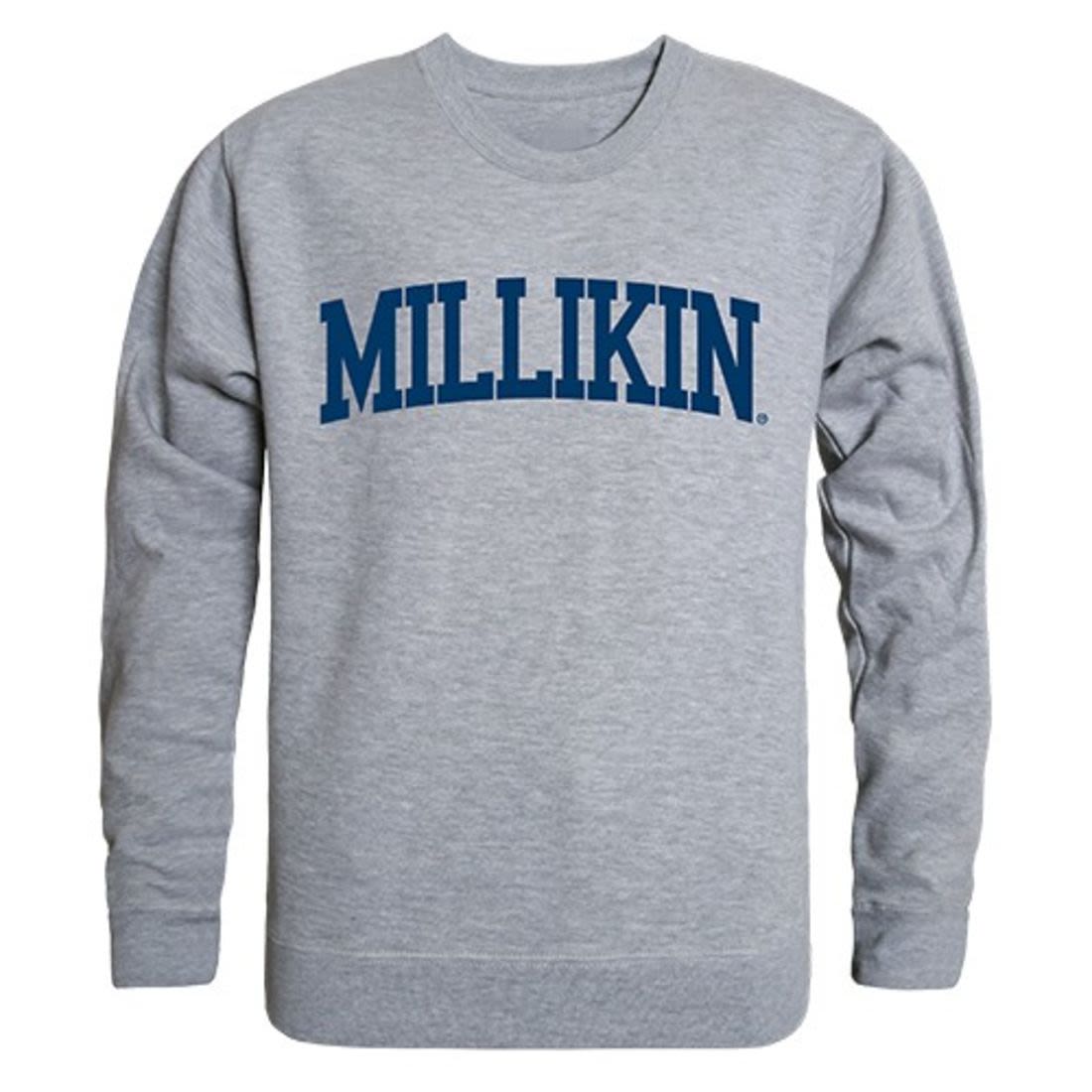 Millikin University Game Day Crewneck Pullover Sweatshirt Sweater Heather Grey