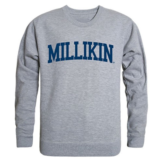 Millikin University Game Day Crewneck Pullover Sweatshirt Sweater Heather Grey