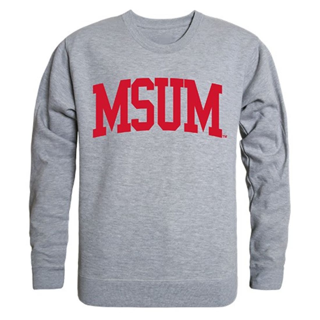 MSUM Minnesota State University Moorhead Game Day Crewneck Pullover Sweatshirt Sweater Heather Grey