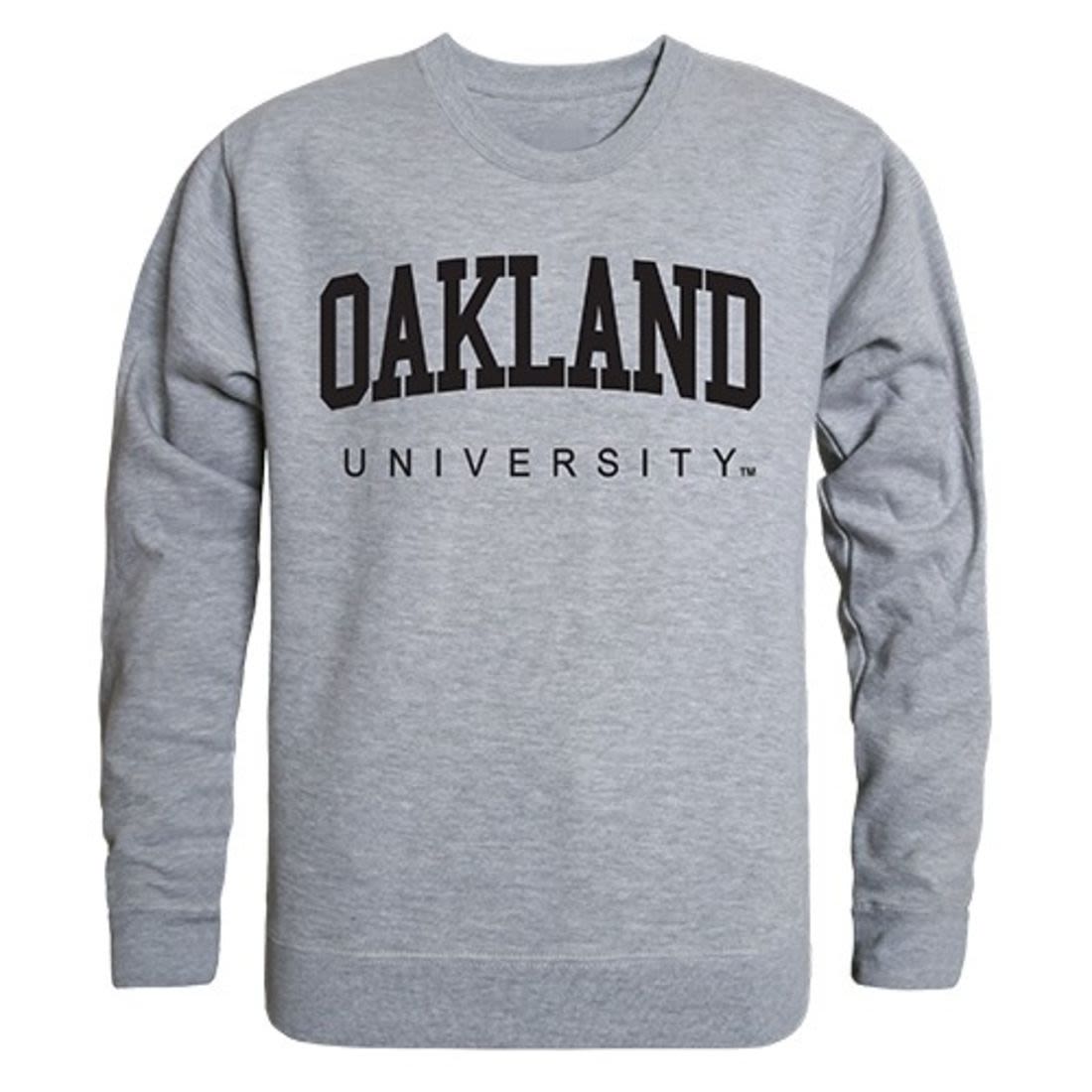 Oakland University Game Day Crewneck Pullover Sweatshirt Sweater Heather Grey