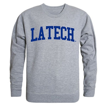 Louisiana Tech University Game Day Crewneck Pullover Sweatshirt Sweater Heather Grey
