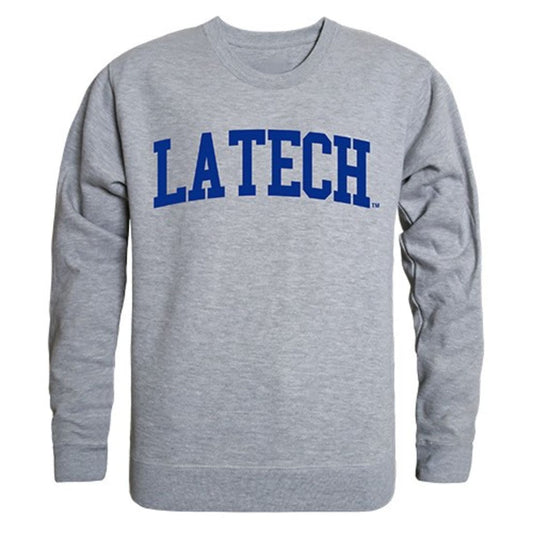 Louisiana Tech University Game Day Crewneck Pullover Sweatshirt Sweater Heather Grey