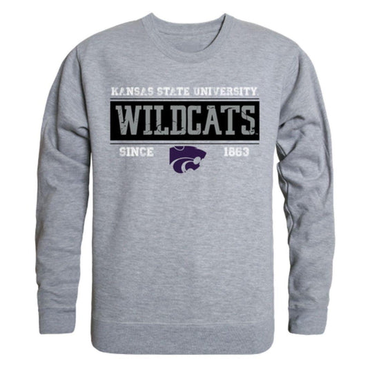 KSU Kansas State University Wildcats Established Crewneck Pullover Sweatshirt Sweater Heather Grey