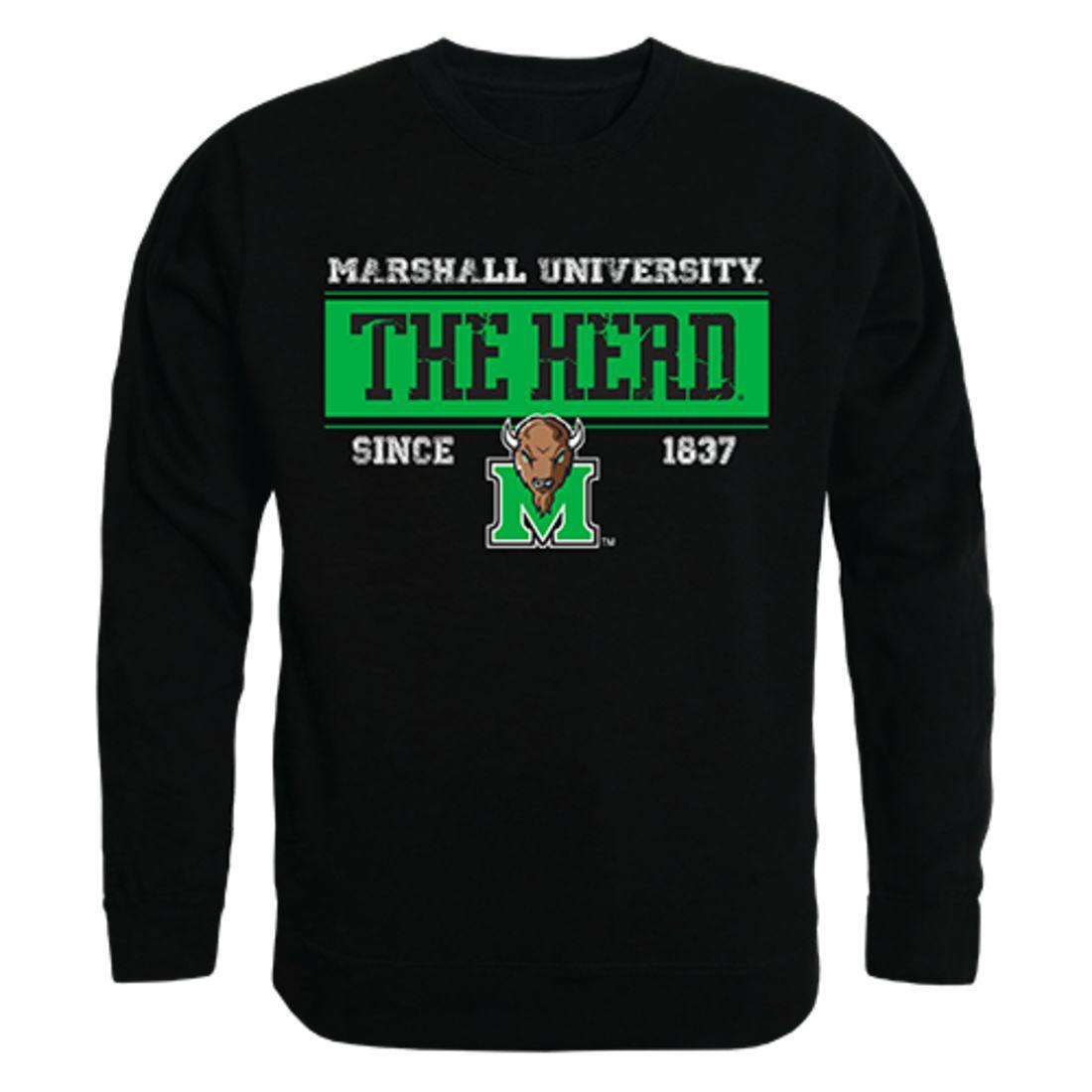 Marshall University Thundering Herd Established Crewneck Pullover Sweatshirt Sweater Black