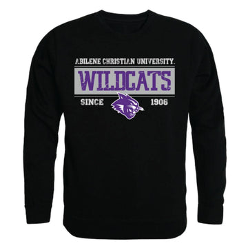 ACU Abilene Christian University Wildcats Established Crewneck Pullover Sweatshirt Sweater Black