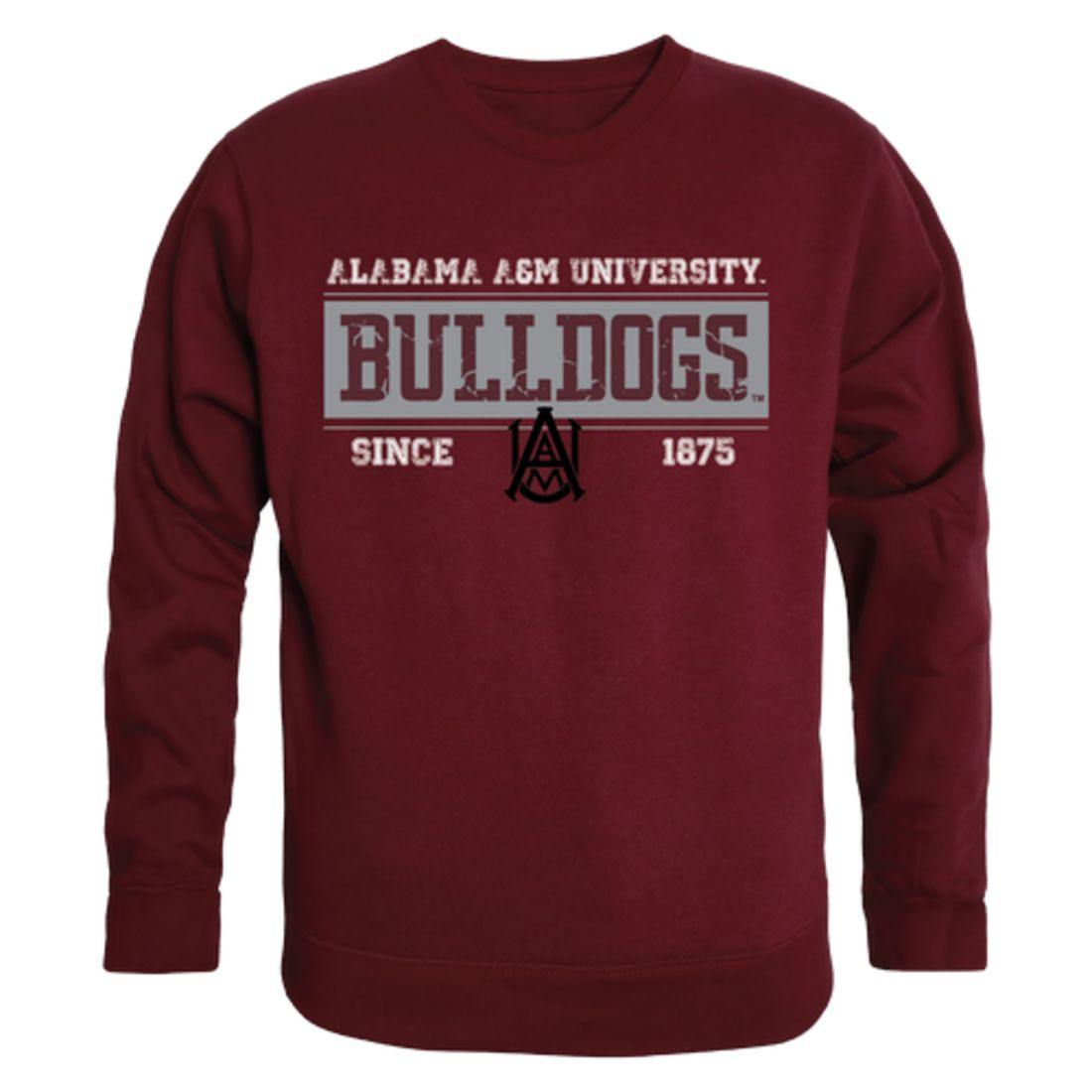 AAMU Alabama A&M University Bulldogs Established Crewneck Pullover Sweatshirt Sweater Maroon