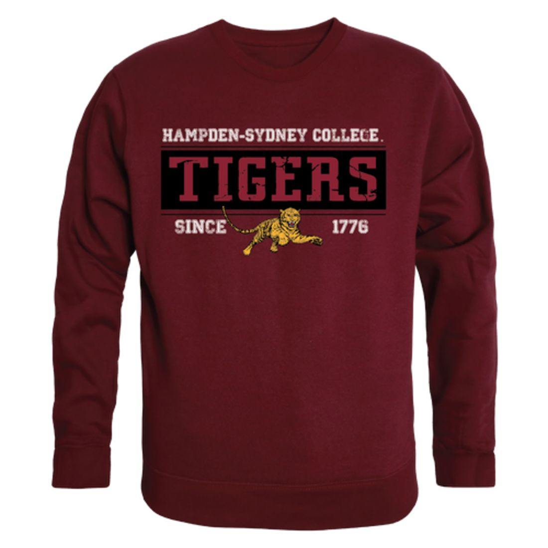 HSC Hampden-Sydney College Tigers Established Crewneck Pullover Sweatshirt Sweater Maroon