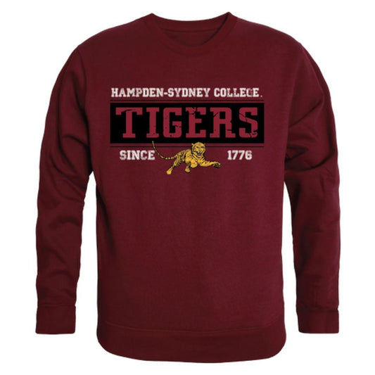 HSC Hampden-Sydney College Tigers Established Crewneck Pullover Sweatshirt Sweater Maroon