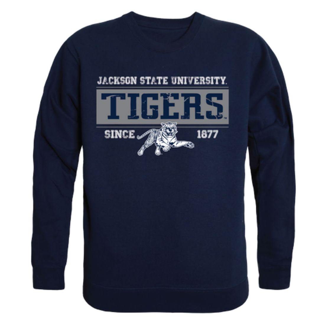 JSU Jackson State University Tigers Established Crewneck Pullover Sweatshirt Sweater Navy